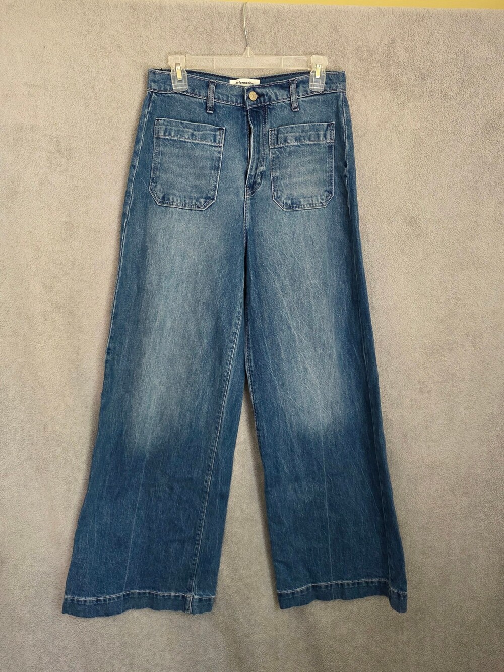 Reformation Janae Ultra High Rise Wide Leg Jeans Size 29 Blue Denim Pants